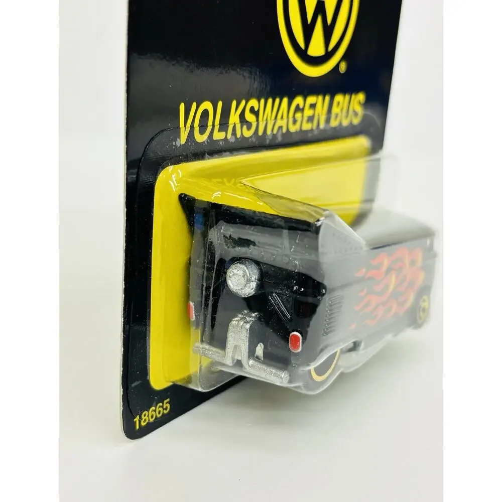 Hot Wheels VW Volkwagen Drag Bus Black Flames Limited Edition 18665 w/ Protector